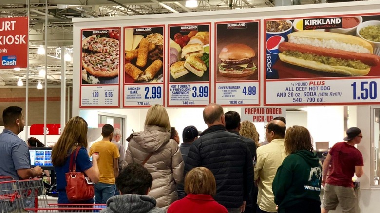 crowd at Costco's food court