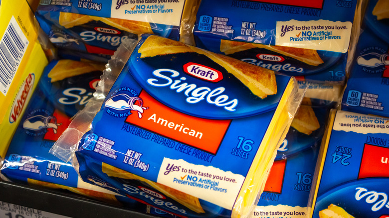 sliced kraft cheese packs