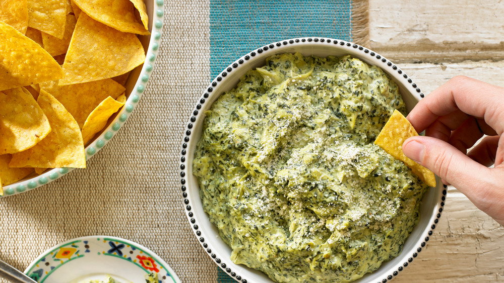 Tortilla chips and guacamole