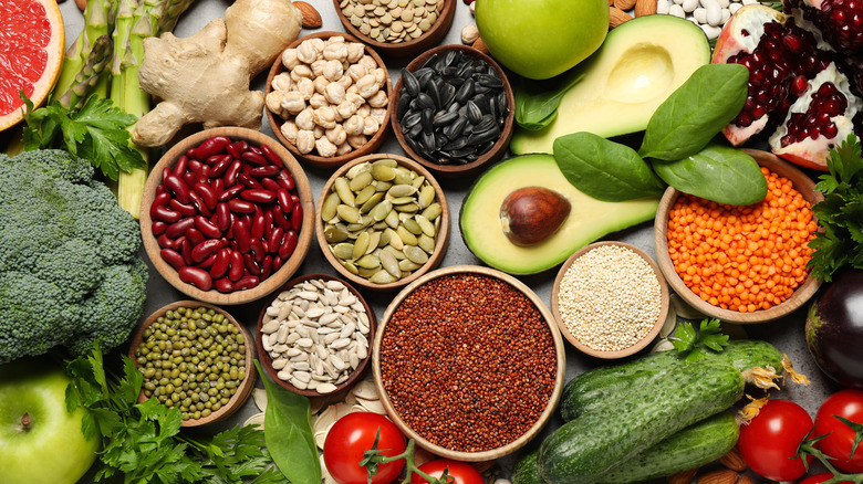 Assortment of fruits and vegetables 