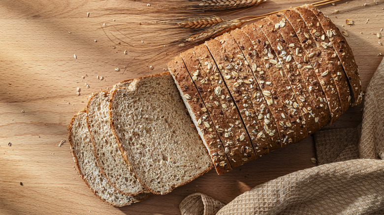 A sliced loaf of bread