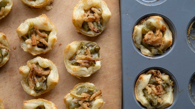 4-Ingredient Green Bean Casserole Pastry Bites Recipe