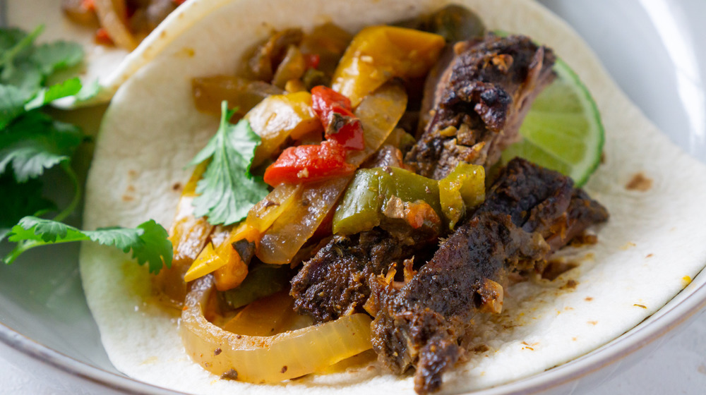 peppers and steak fajitas