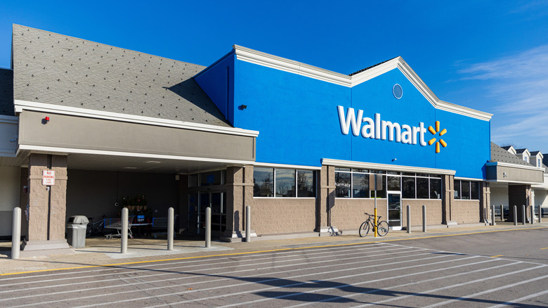 Walmart store exterior in daytime