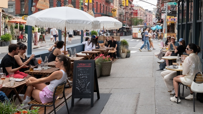 Outdoor dining in Manhattan