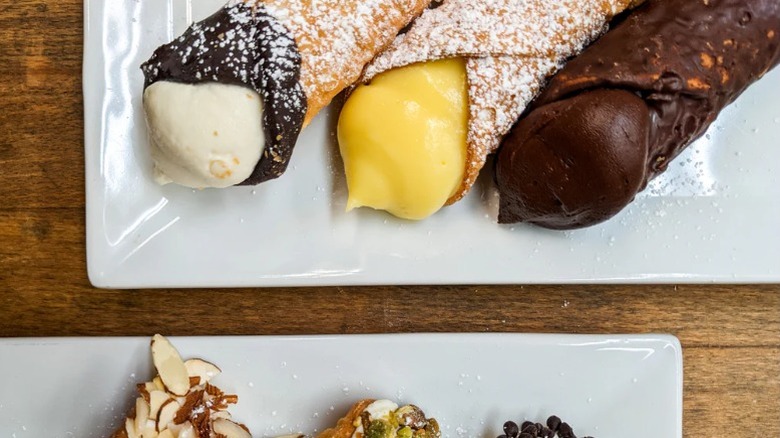 Modern Pastry cannolis on a plate