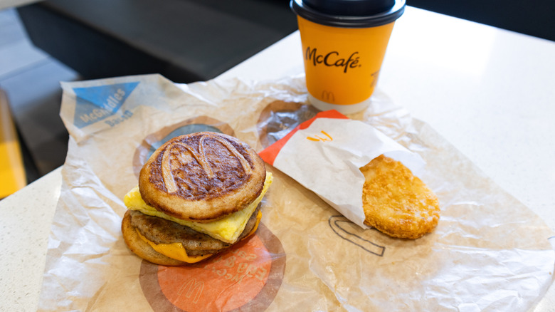 McGriddle with a hash brown