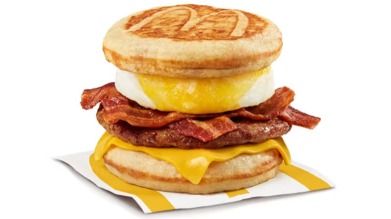 McGriddle with bacon and sausage