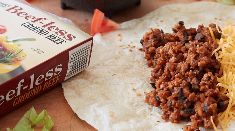 Beef-less Ground Beef in a taco