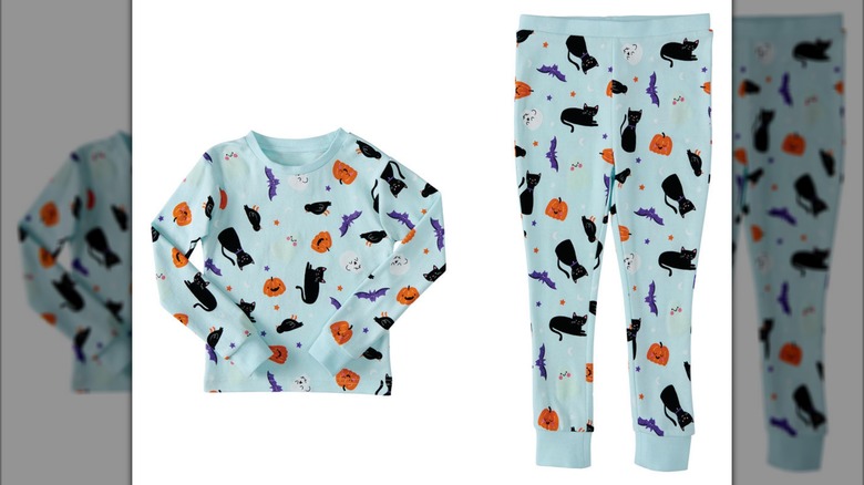 Lily Dan Childrens Halloween Pajama Set AOP Blue