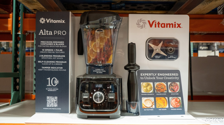 Vitamix on display on warehouse shelf