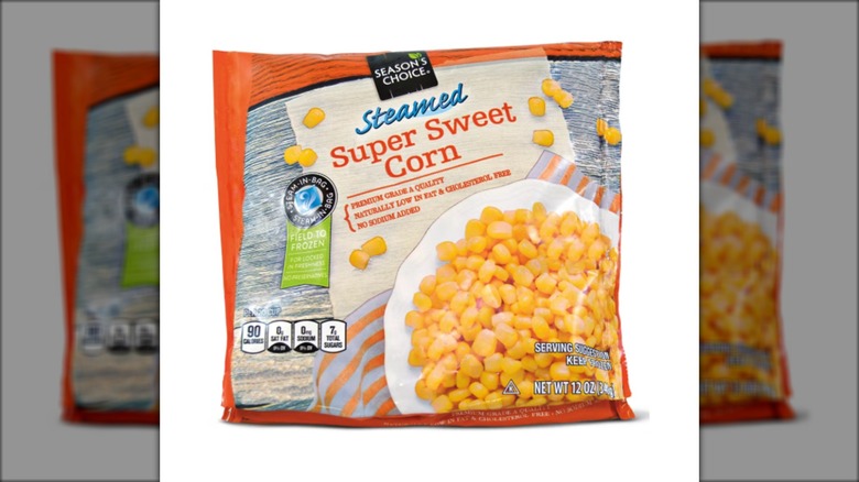 bag of frozen sweet corn