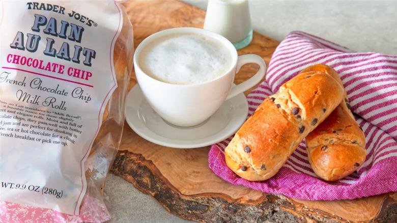 Package of Trader Joe's chocolate chip pain au lait