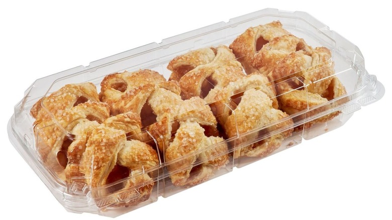 Package of pastry bites with caramel apple strudel filling.