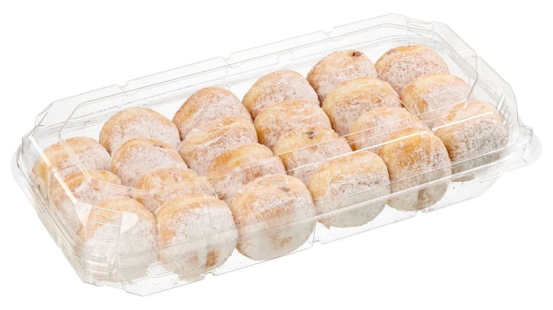 Package of mini beignet style donuts.