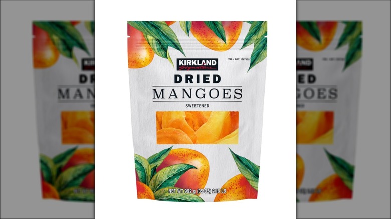 Package of dried mangoes