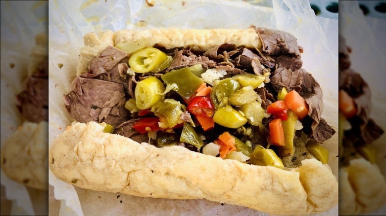 Italian Beef sandwich from Johnnie's Beef in Chicago.