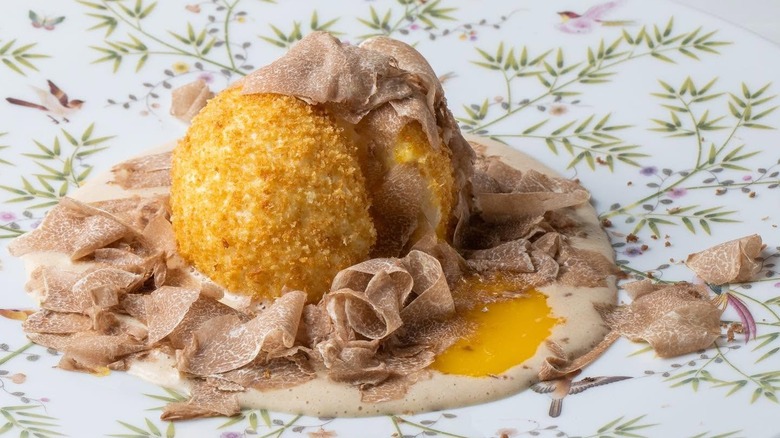 Truffle-laden dish at The French Laundry