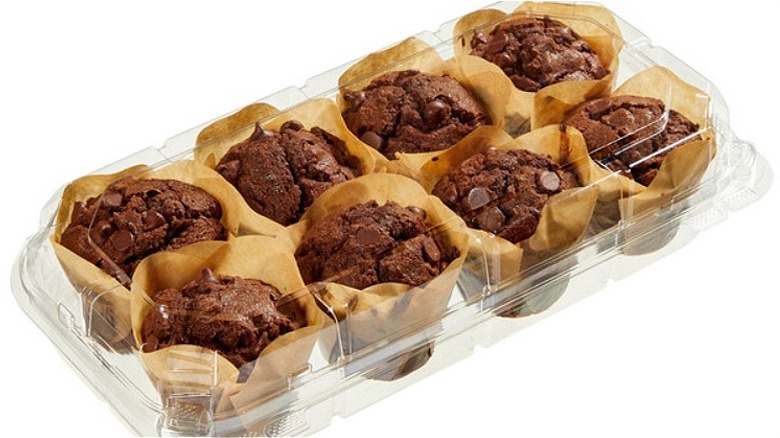 Kirkland Signature triple chocolate muffins in pack