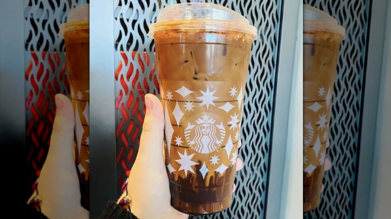 Hot chocolate cold brew drink at Starbucks