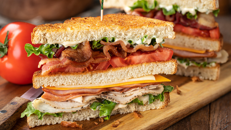 Turkey club sandwich