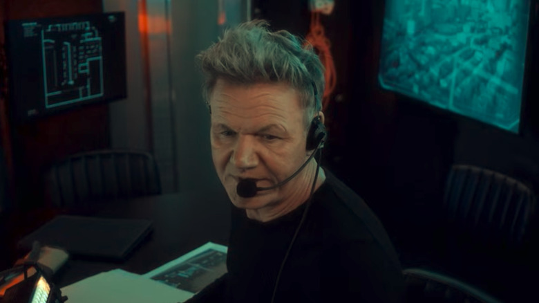 Gordon Ramsay in a headset uncover on his new show