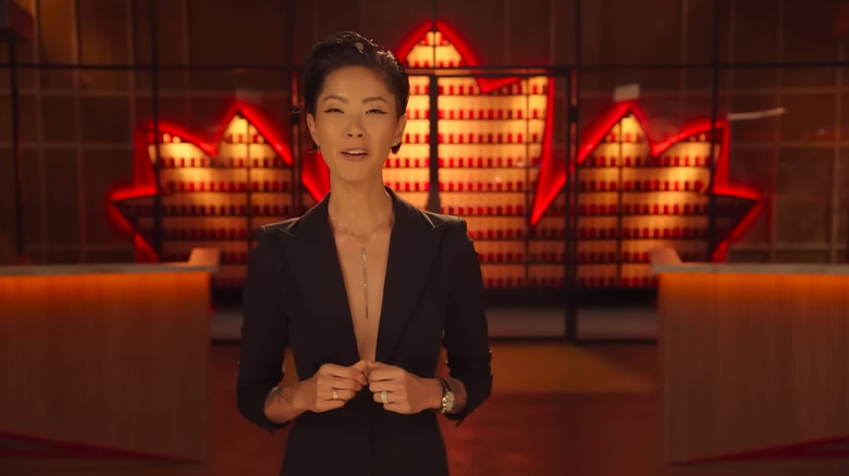 Kristen Kish on the Top Chef set