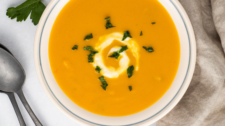 bowl of butternut squash soup