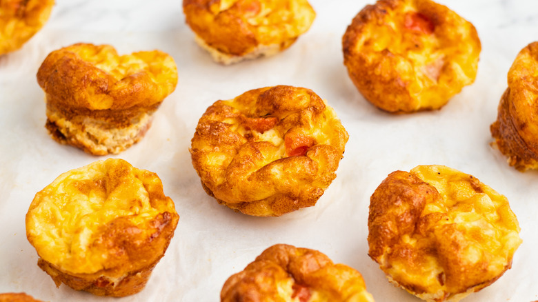 mini quiches on counter 