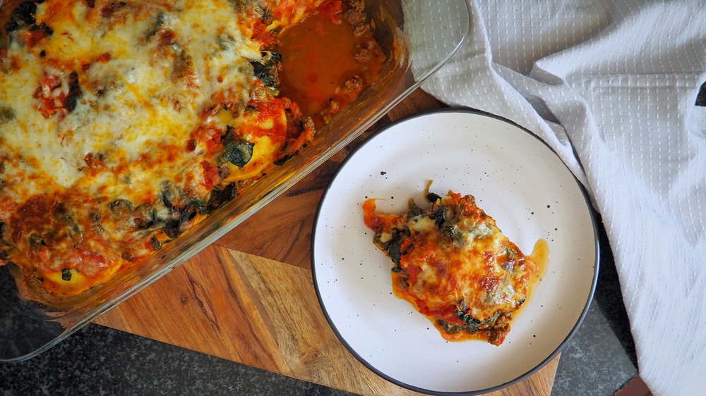 the best 5-ingredient spinach and ravioli lasagna