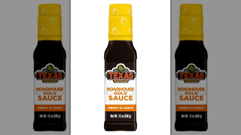 Bottle of Texas Roadhouse Gold steak sauce