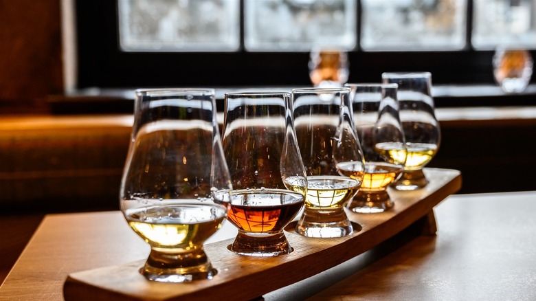 Flight of whisky