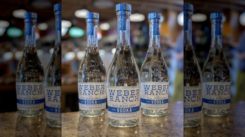 Three bottles of Weber Ranch Vodka