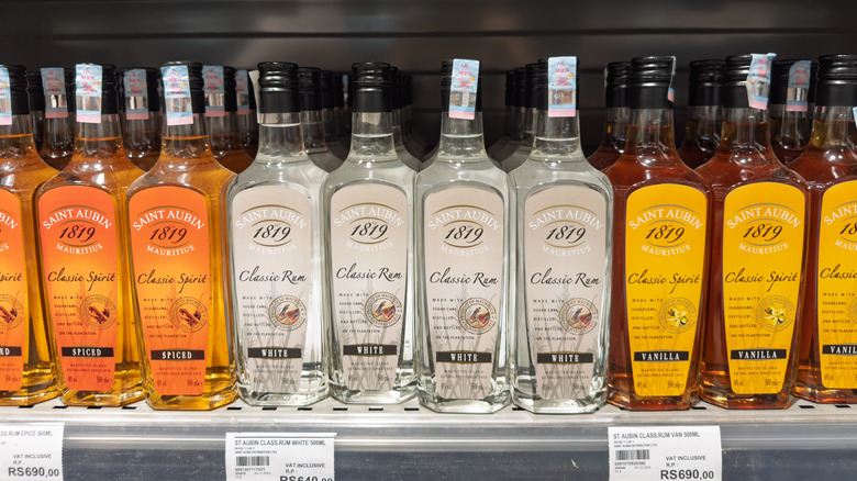 Different colored rums