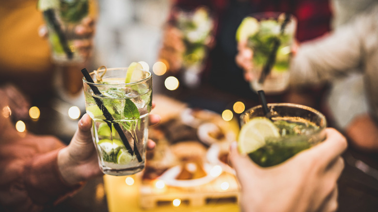 Glasses of mojito
