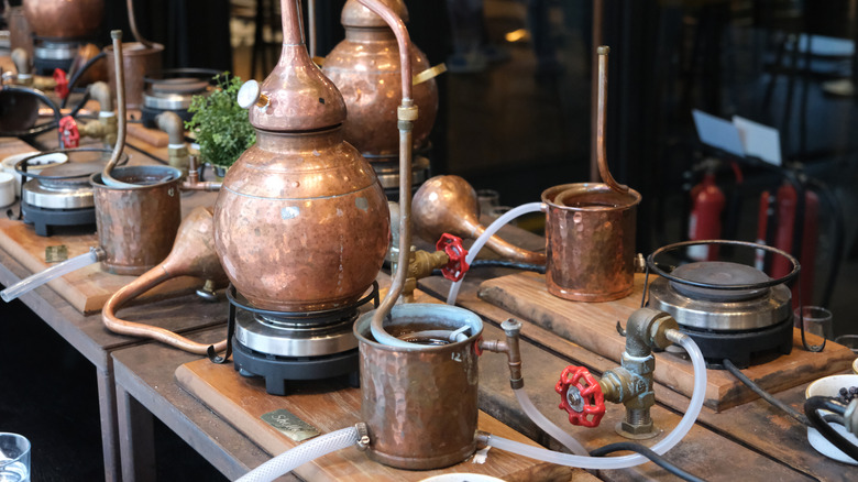Copper distilling equipment
