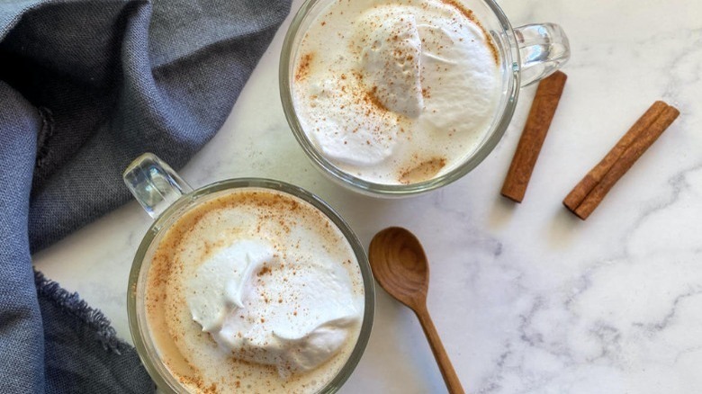 chai tea with whipped cream