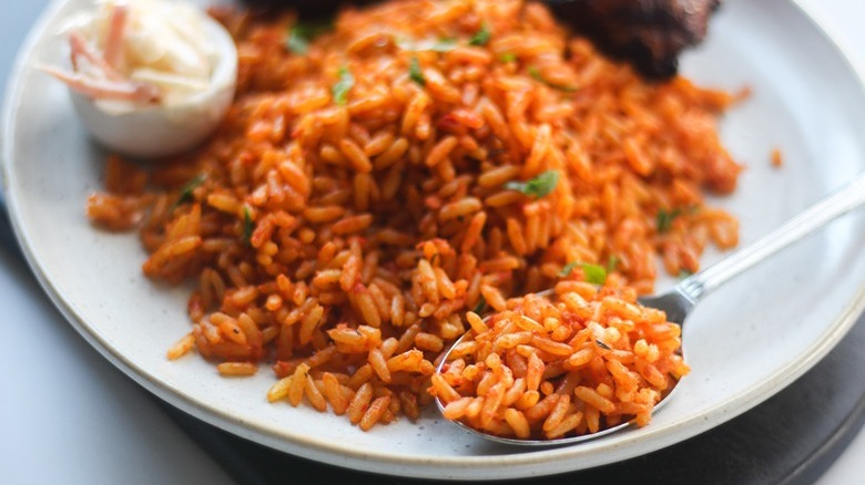 rice cooked in tomato sauce