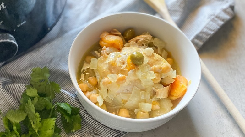 chicken and vegetables in bowl