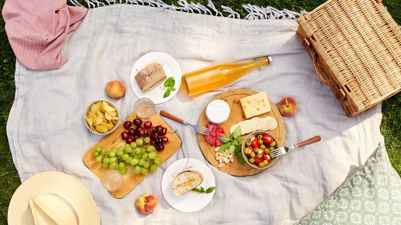 picnic on a blanket