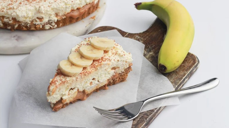 wedge of banoffee pie