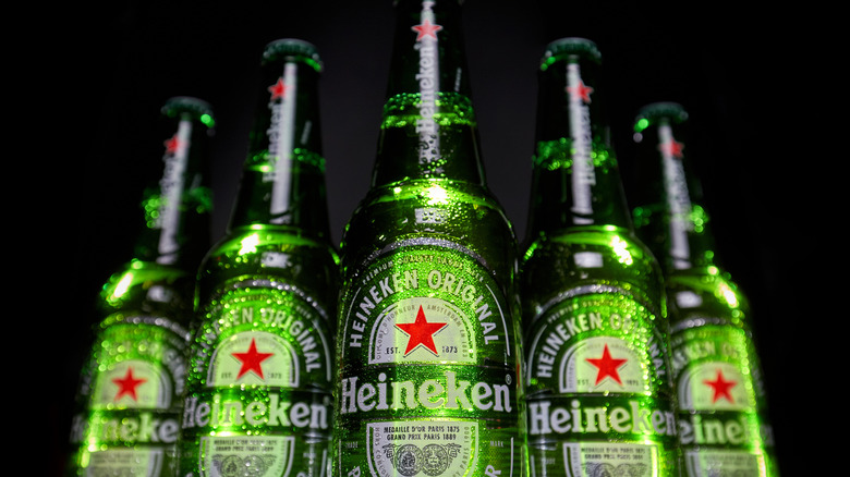 Bottles of Heineken Original
