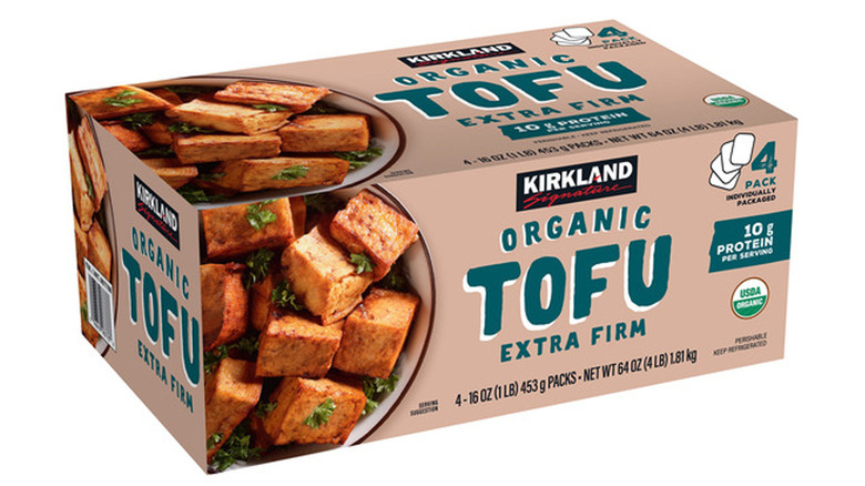 box of Kirkland Signature Organic Tofu