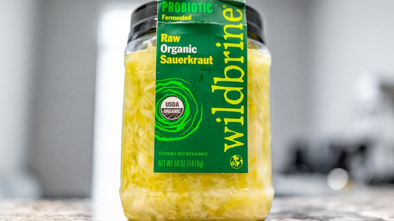 jar of Wildbrine sauerkraut