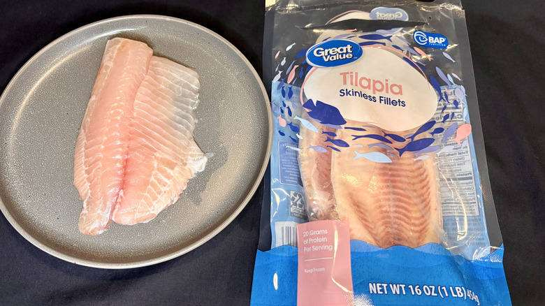 Fillet of tilapia by Great Value bag