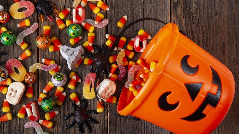 Bucket of Halloween candy