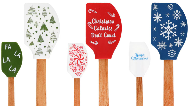 Selection of Dollar Tree holiday spatulas