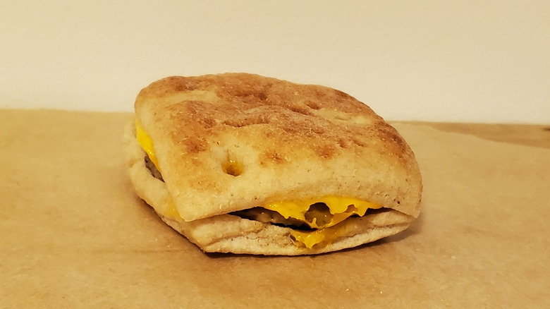 a Jimmy Dean Delights breakfast sandwich