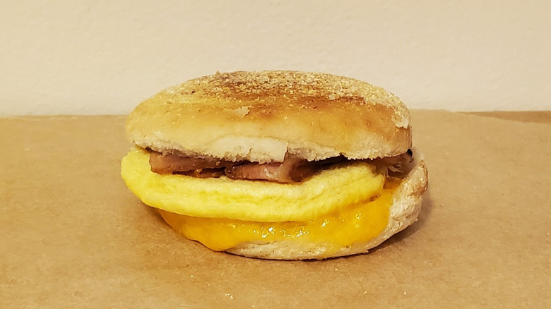 a Greenfield breakfast sandwich