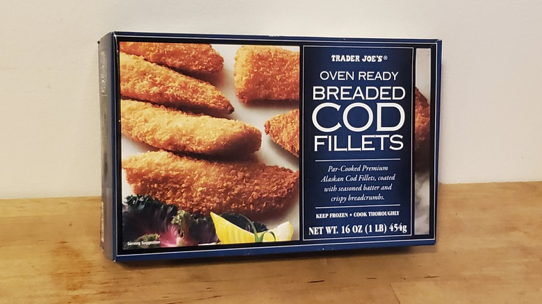 A box of cod fillets from Trader Joe's